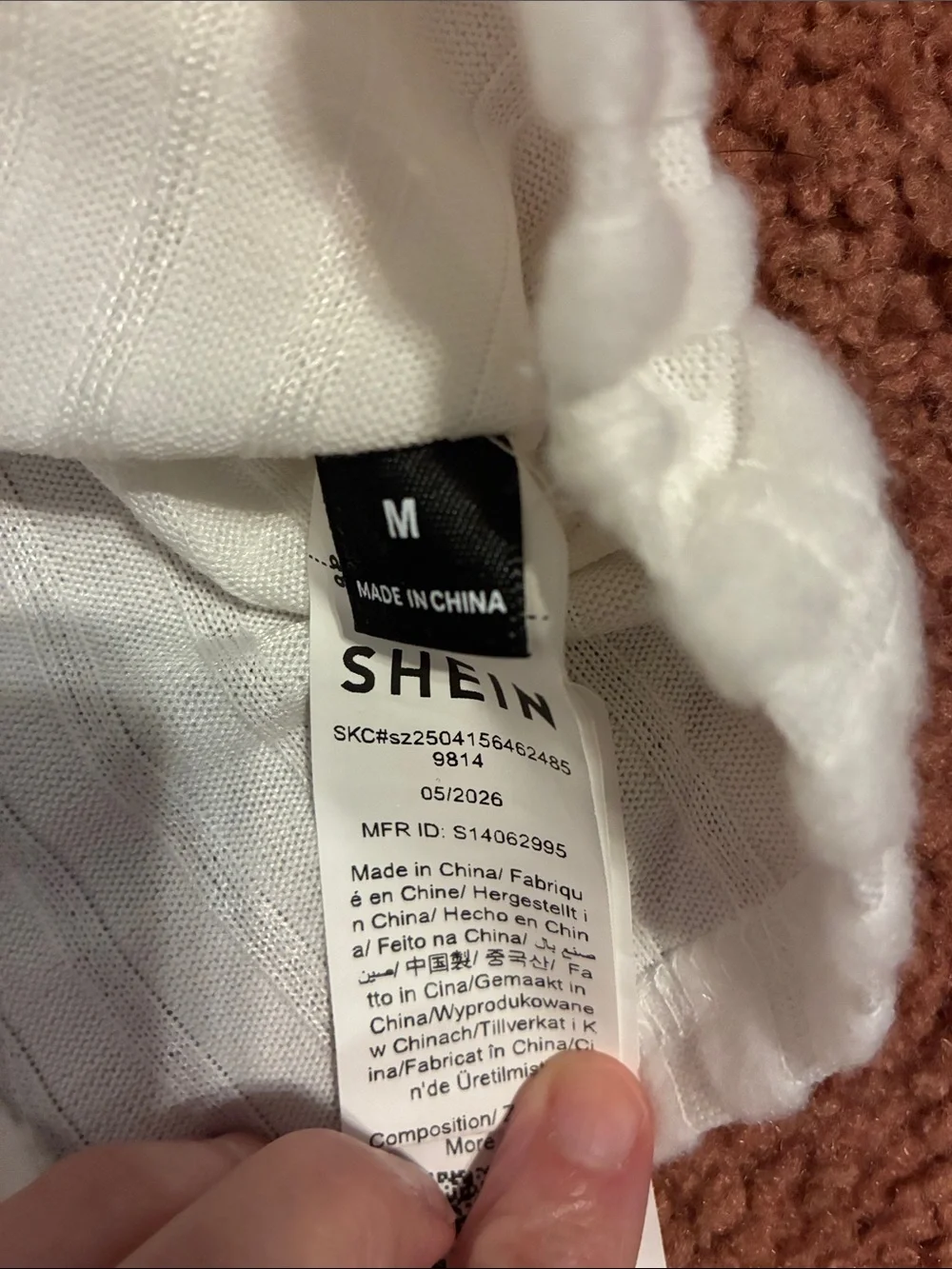 Women's Shein Ribbed Knit White Lounge Shorts, Medium